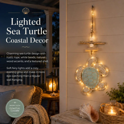 Glow-in-the-Dark Coastal Turtle Wall Hanging 🐢