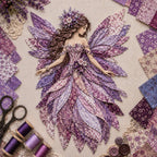 🧚‍♀️🌸 Premium DIY Kit ‘Fairy Patchwork’ | High-quality layered fabric with floral wings – DIY handmade fantasy wall decor ✨