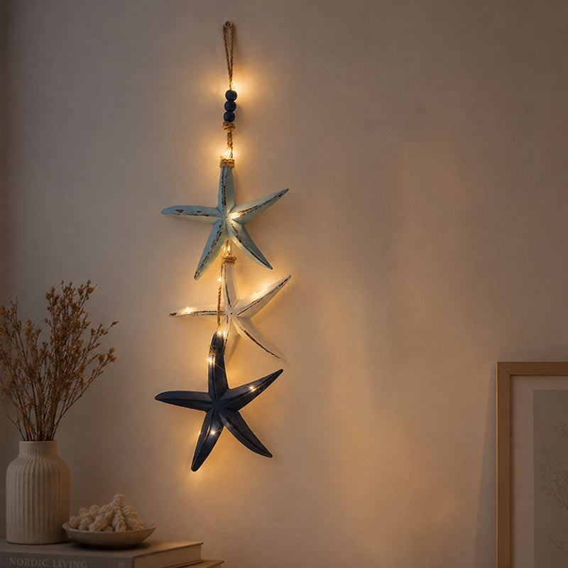 🏠🌊Mediterranean Decorative Starfish & Fish Hanging Ornaments for Home, Cafe & Restaurant - Ocean Style Crafts