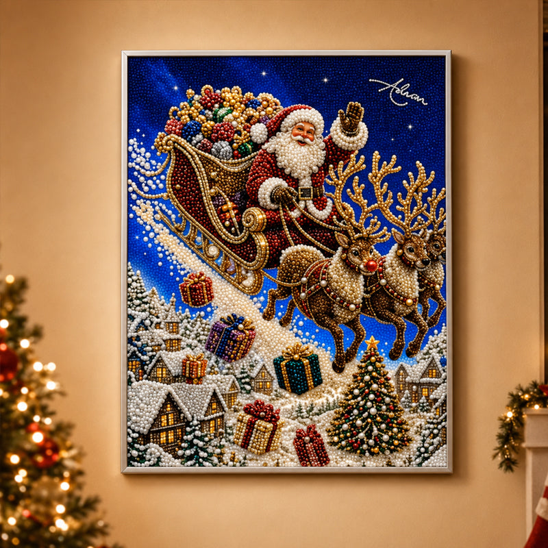 🌟 Festive Christmas Pearl Diamond Painting Craft Kit 🎨