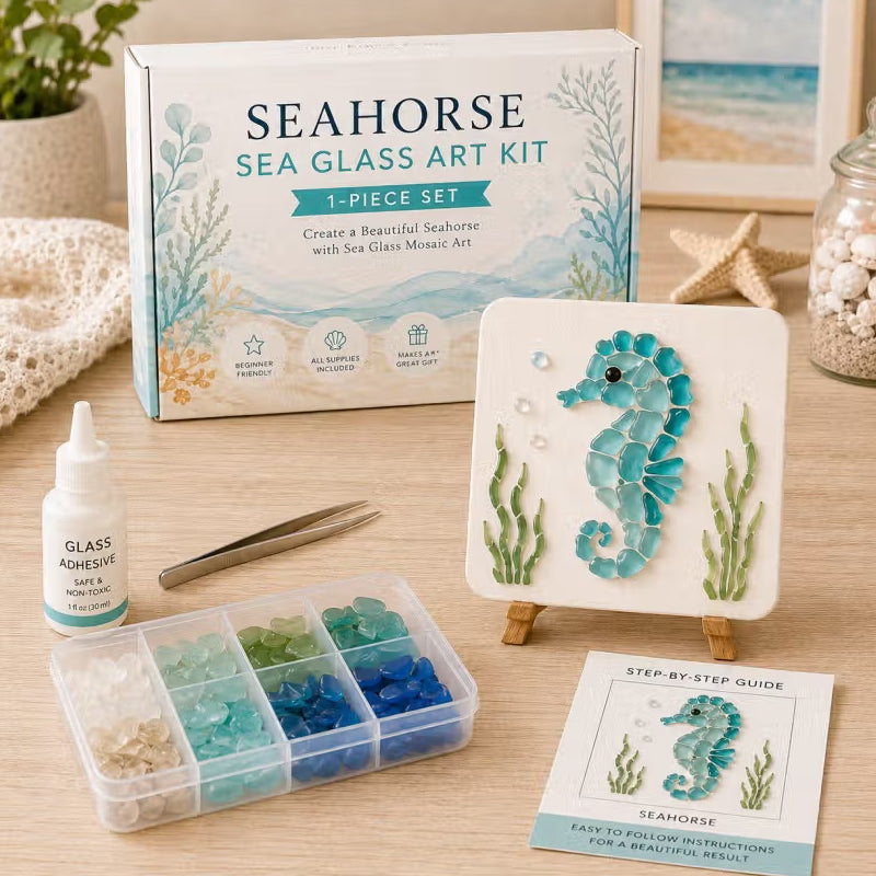 🌊Sea Glass Art Kit – Create Stunning Mosaic Masterpiece