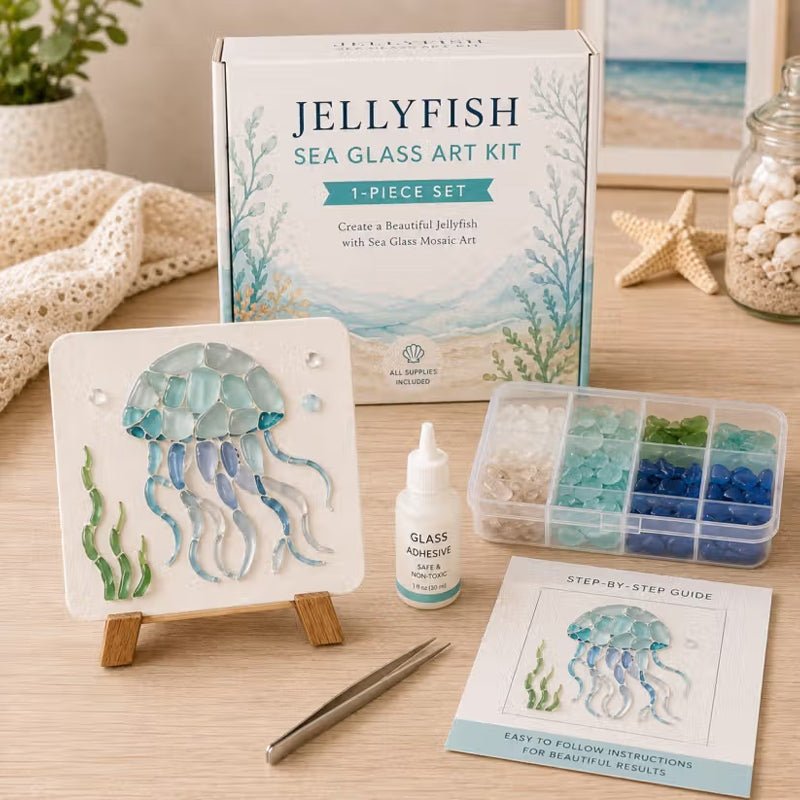 🌊Sea Glass Art Kit – Create Stunning Mosaic Masterpiece