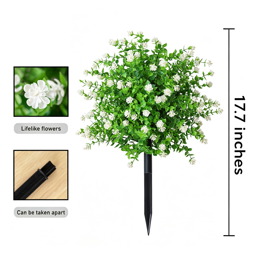 🌸Artificial potted trees with ground stakes