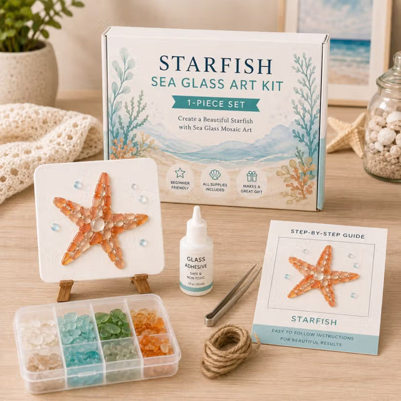 🌊Sea Glass Art Kit – Create Stunning Mosaic Masterpiece