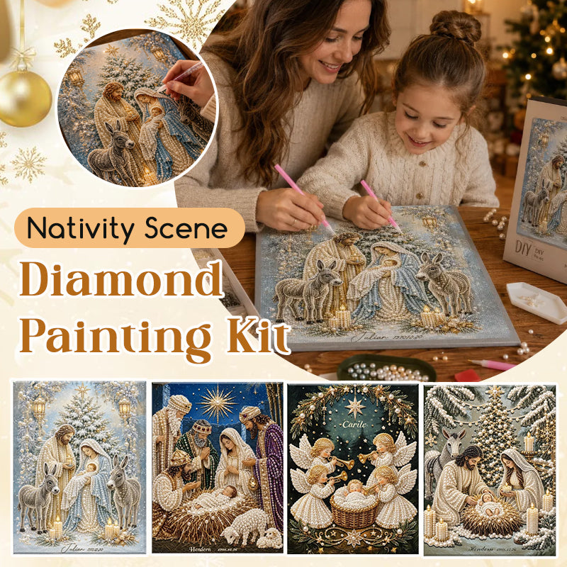 🌟Nativity Scene Diamond Painting Kit | Jesus Christ Christmas Faith Art Decor