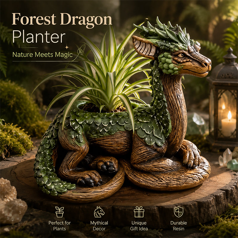 🐉 Fantasy Resin Dragon‑Shaped Succulent Planter Pot
