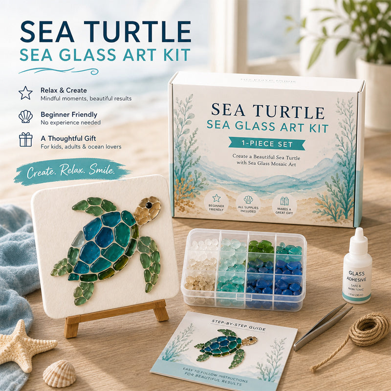 🌊Sea Glass Art Kit – Create Stunning Mosaic Masterpiece