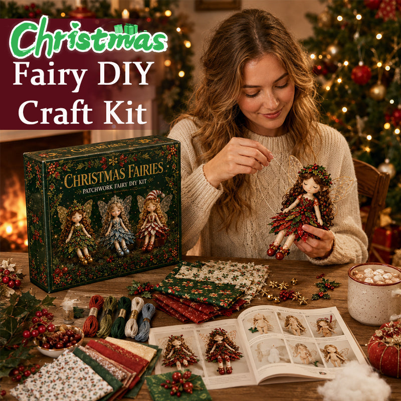 🧚 Handmade Christmas Fairy DIY Sewing Kit, 4Pcs Xmas Ornament Craft Gift