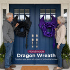 Handgefertigter Drachenkranz – Fantasy Wand- und Türdekoration für Drachenfans