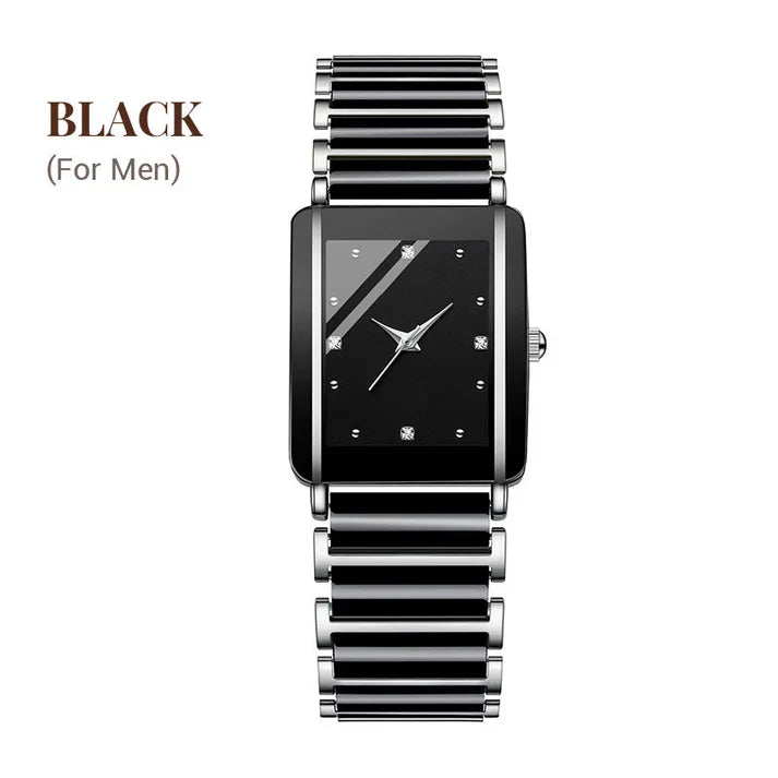 ⌚ Elegant Ceramic Band Watch — 3ATM Water Resistant, Quartz, Gift Box Included