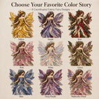 🧚‍♀️🌸 Premium DIY Kit ‘Fairy Patchwork’ | High-quality layered fabric with floral wings – DIY handmade fantasy wall decor ✨