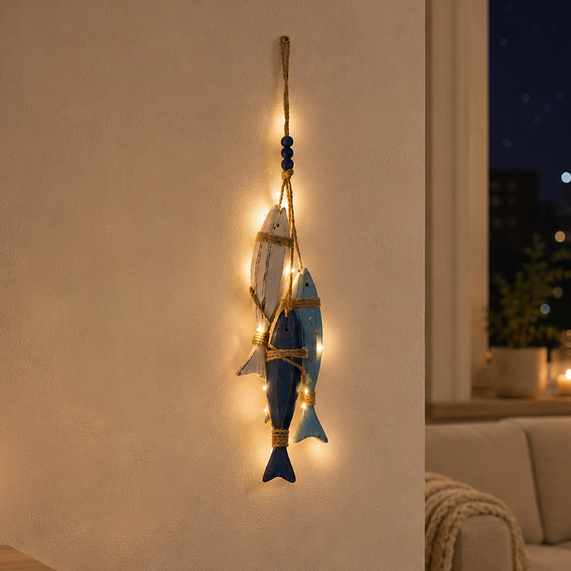🏠🌊Mediterranean Decorative Starfish & Fish Hanging Ornaments for Home, Cafe & Restaurant - Ocean Style Crafts