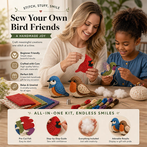 DIY Fabric Animal Craft Kit – Creative Handmade Art🕊️✂️