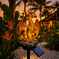 Solar-Drachen Gartenleuchte mit LED-Glutlicht – Fantasy Gartendeko für Terrasse, Beet & Balkon