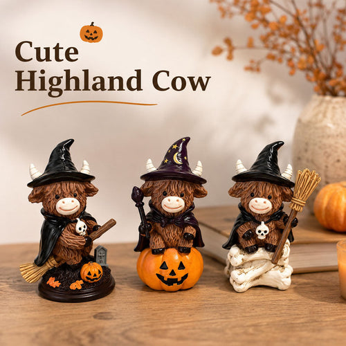 Halloween Highland Cow Witch Ornament🎃🐄