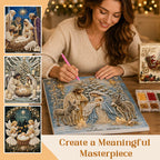 🌟Nativity Scene Diamond Painting Kit | Jesus Christ Christmas Faith Art Decor