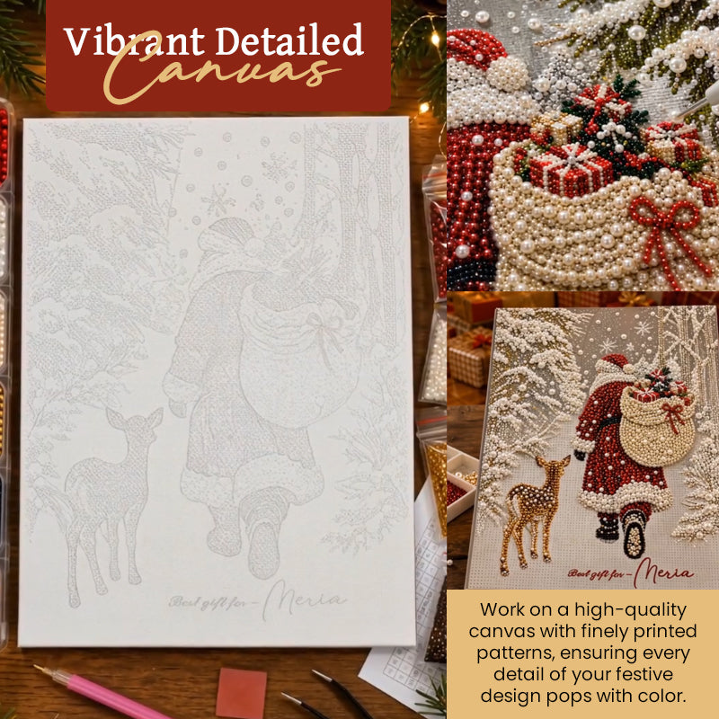 🌟 Festive Christmas Pearl Diamond Painting Craft Kit 🎨