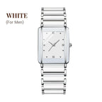 ⌚ Elegant Ceramic Band Watch — 3ATM Water Resistant, Quartz, Gift Box Included