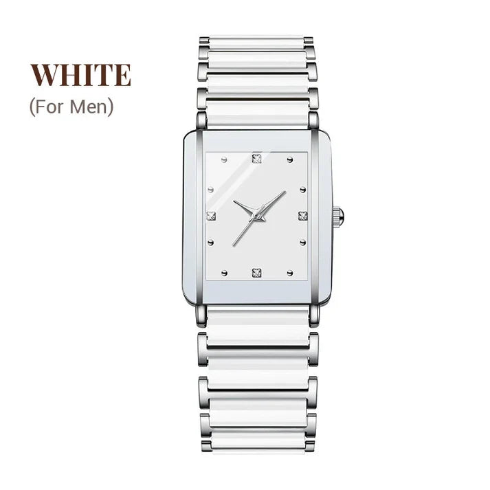 ⌚ Elegant Ceramic Band Watch — 3ATM Water Resistant, Quartz, Gift Box Included