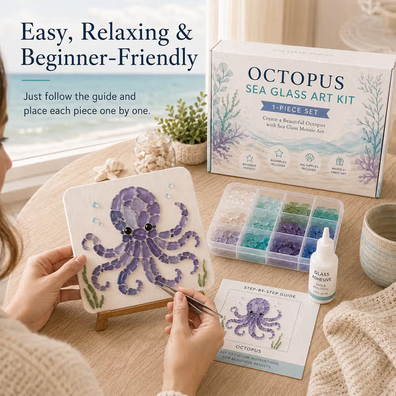 🌊Sea Glass Art Kit – Create Stunning Mosaic Masterpiece