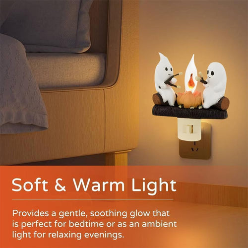 Ghost Campfire Flickering Nightlight👻🕯️✨