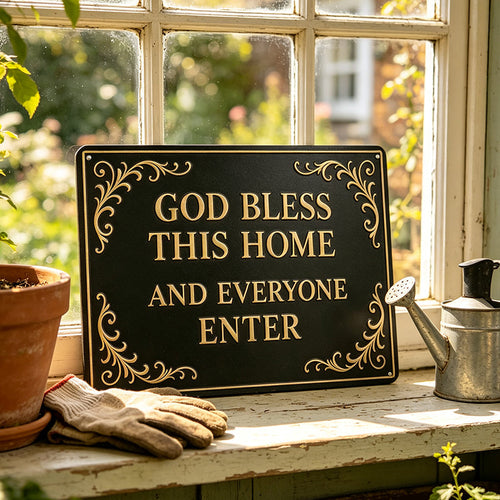 God Bless This Home Iron Sign🏡🙏