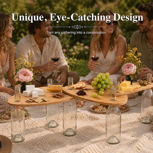 Artisanal Wine Flight Serving Tray Set - Unique Drink Holders for Entertaining✨🍷