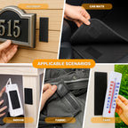 Adhesive-backed Velcro 🛠️ Secures any item without drilling or nails! 🔒
