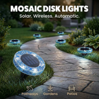 ✨ Mosaik Solar-Gartenleuchten für Wege, Terrasse und Garten🌙