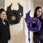 Handgefertigter Drachenkranz – Fantasy Wand- und Türdekoration für Drachenfans