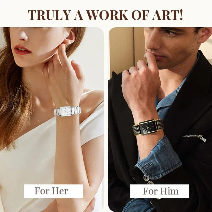 ⌚ Elegant Ceramic Band Watch — 3ATM Water Resistant, Quartz, Gift Box Included