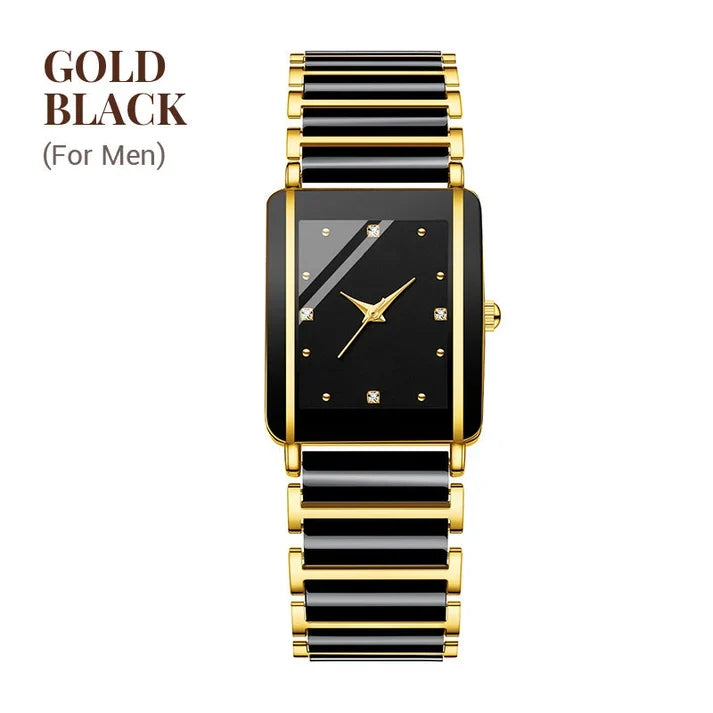 ⌚ Elegant Ceramic Band Watch — 3ATM Water Resistant, Quartz, Gift Box Included