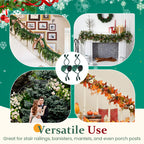 🎄 Christmas decoration tape for stair railings – hang wreaths with ease, without leaving any marks