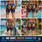 🌴 Novelty Printed Funny Swim Beach Shorts, Eye‑Catching Party Vacation Swim Trunks