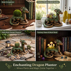 🐉 Fantasy Resin Dragon‑Shaped Succulent Planter Pot