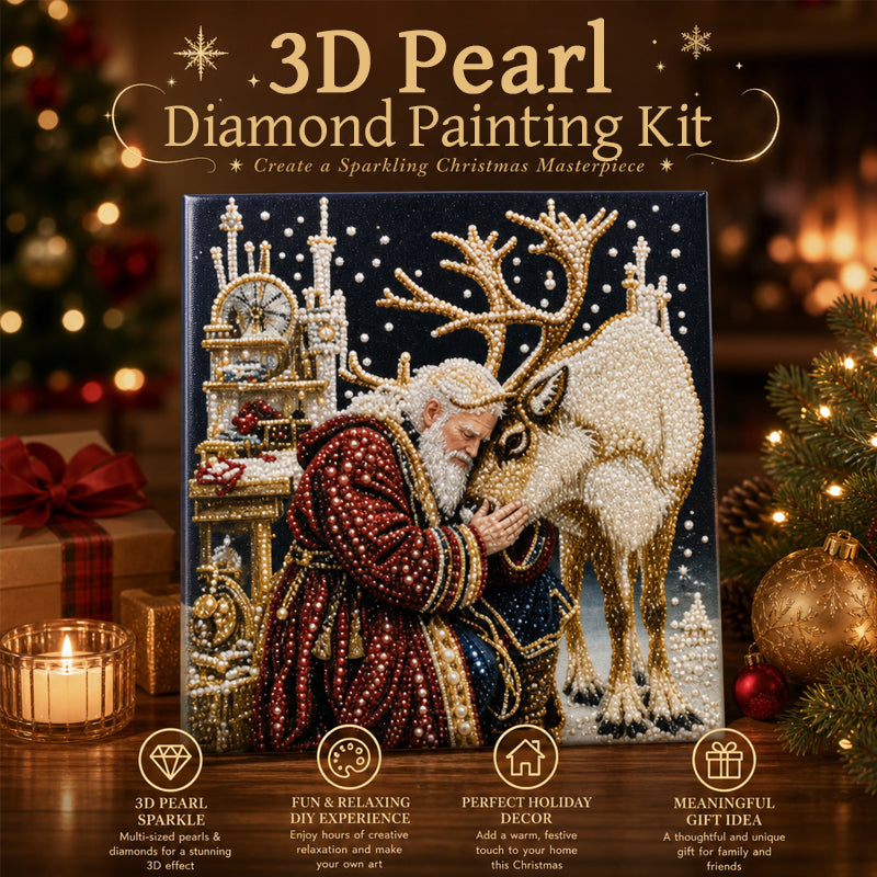 🌟 Festive Christmas Pearl Diamond Painting Craft Kit 🎨