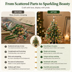 🎄✨Handmade Elegant Beaded Mini Christmas Tree | Collectible Premium Holiday Decor Kit