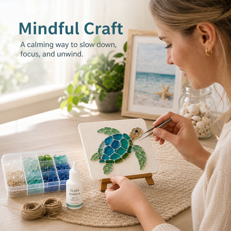 🌊Sea Glass Art Kit – Create Stunning Mosaic Masterpiece