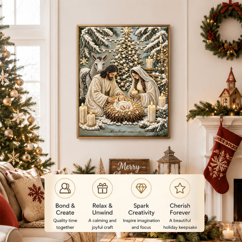 🌟Nativity Scene Diamond Painting Kit | Jesus Christ Christmas Faith Art Decor