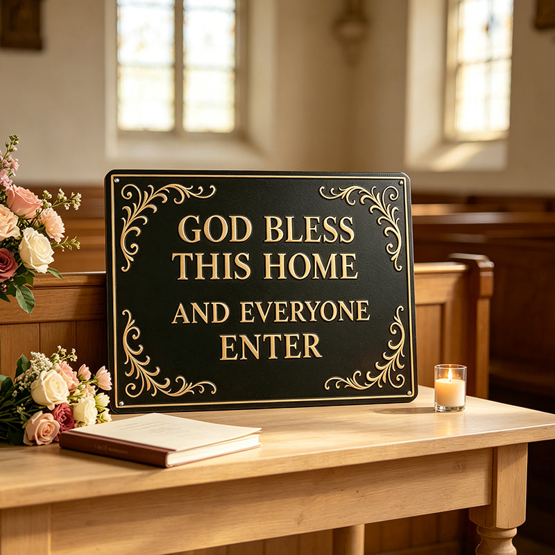 God Bless This Home Iron Sign🏡🙏
