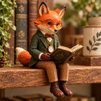 🦊 Reading Fox Ornament | Whimsical Woodland Decor For Book Lovers