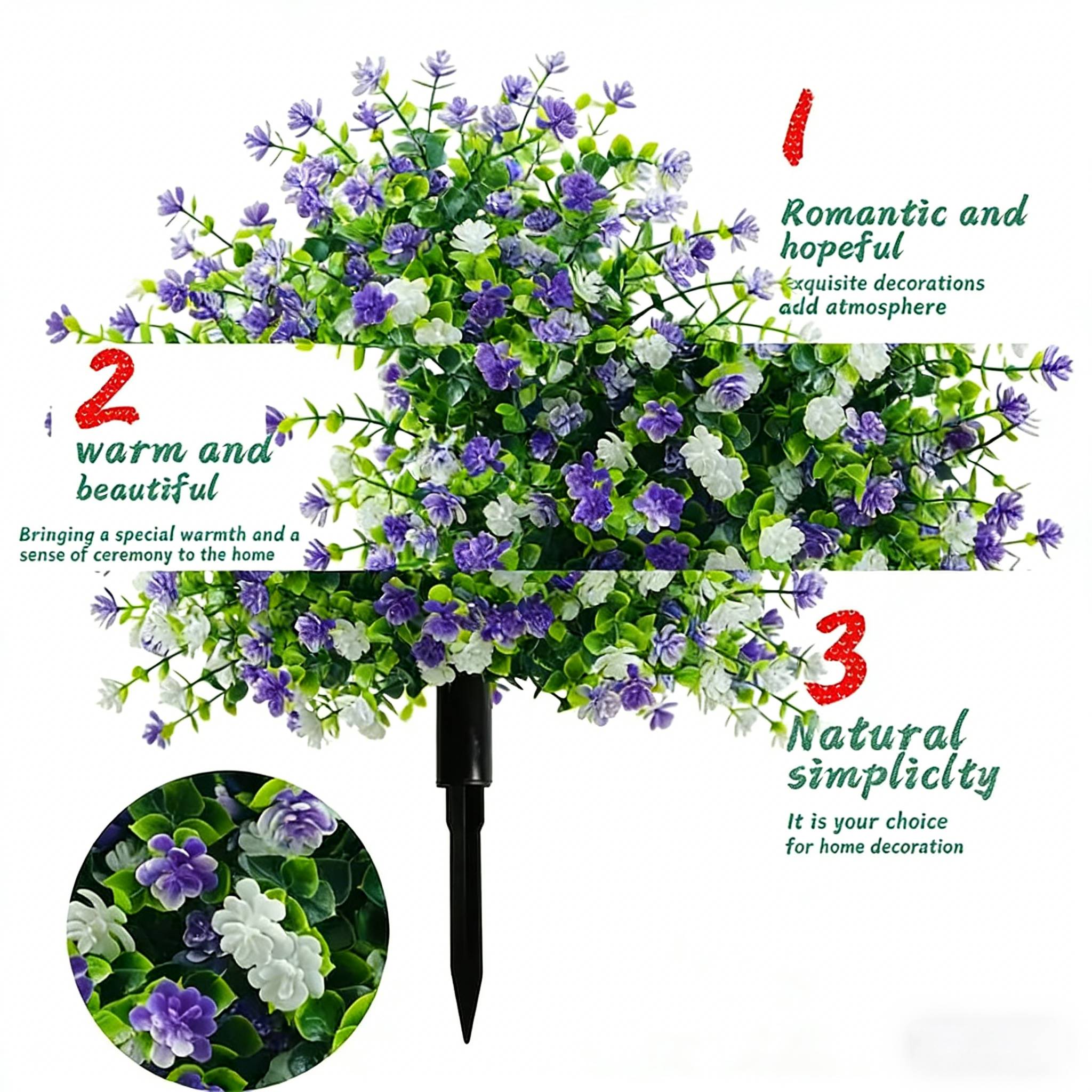 🌸Artificial potted trees with ground stakes