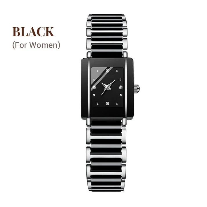 ⌚ Elegant Ceramic Band Watch — 3ATM Water Resistant, Quartz, Gift Box Included