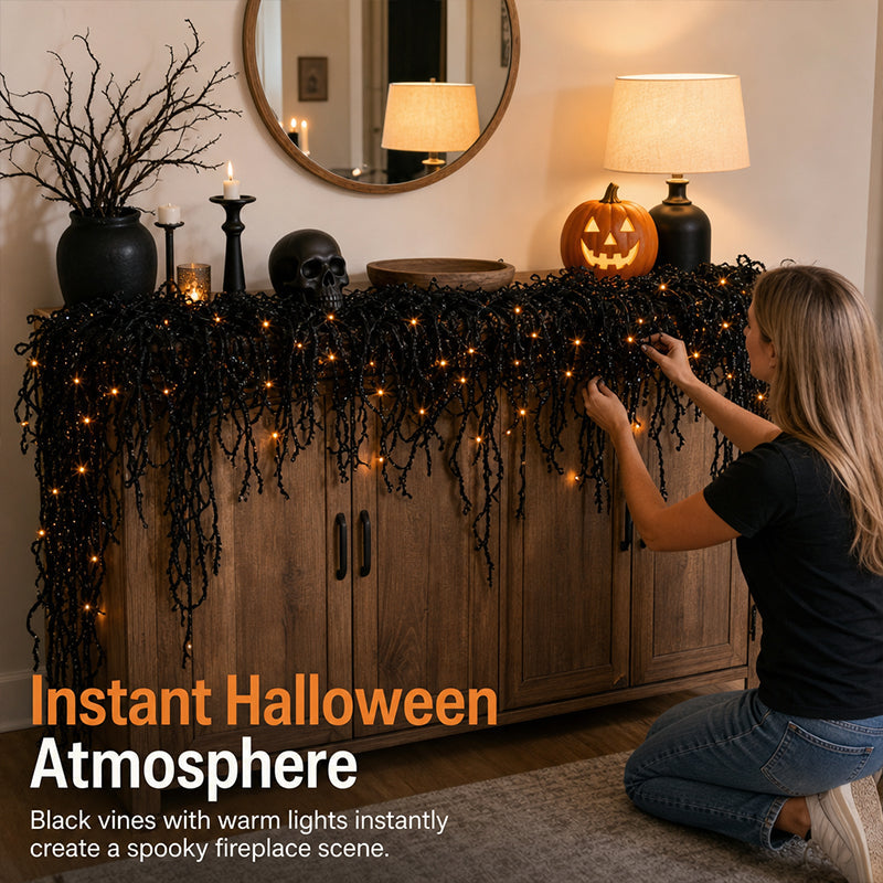 🎃 Gruselig-schick: Halloween-Dekorationsset für den Kamin 👻