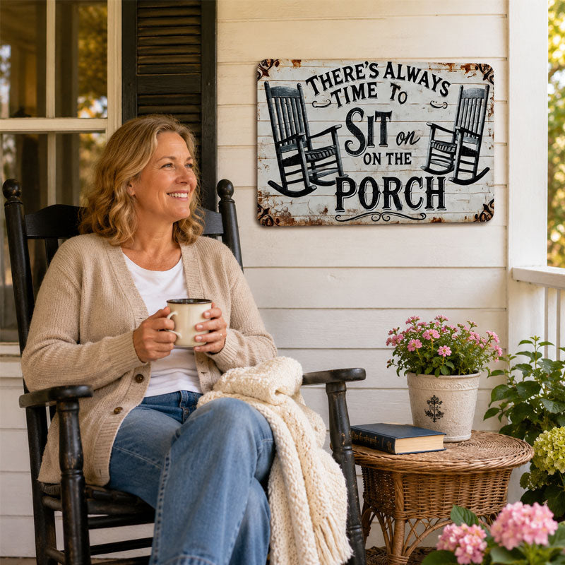 🌾🏡 Porch Therapy Vintage Metal Sign
