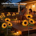 🌻 Solarbetriebene Sonnenblumen-Gartenstecker
