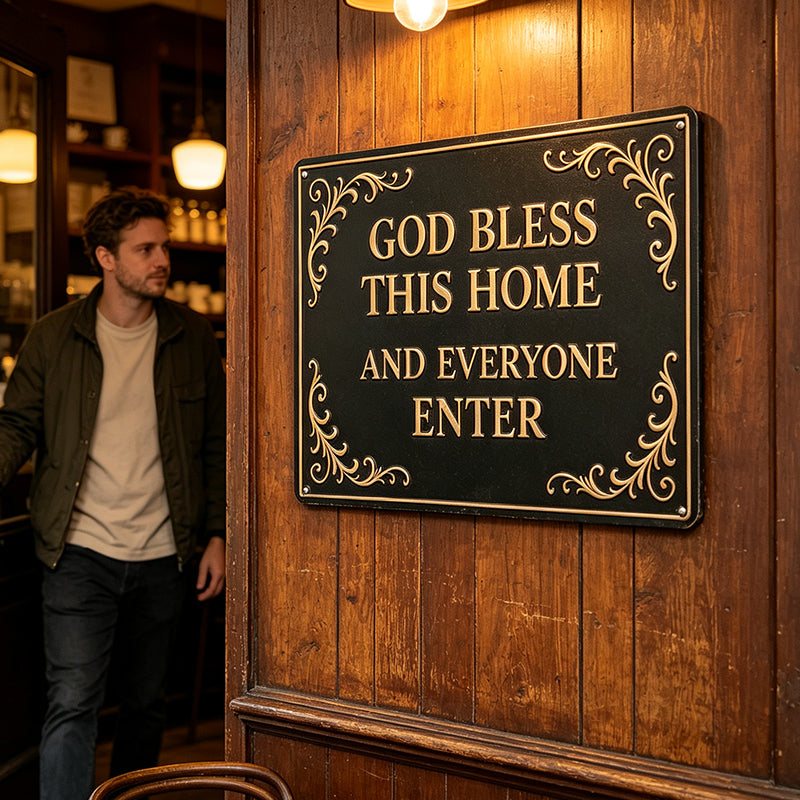God Bless This Home Iron Sign🏡🙏