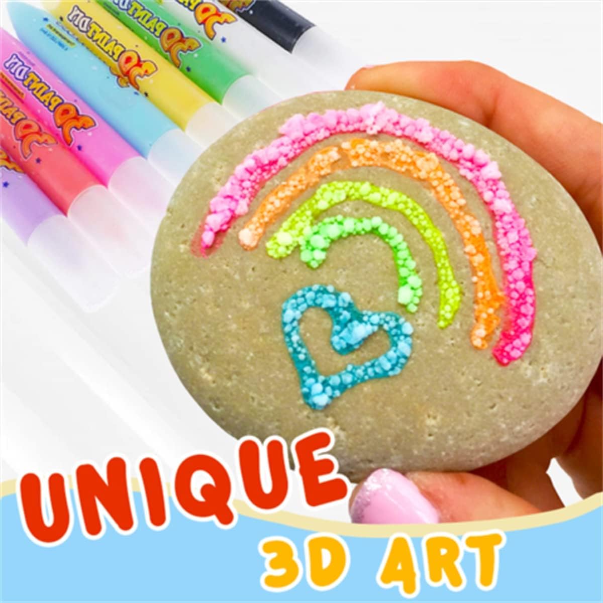 ✨ 3D Puffy Popcorn Art Pens 🎨 Heat‑Activated Raised DIY Craft Markers