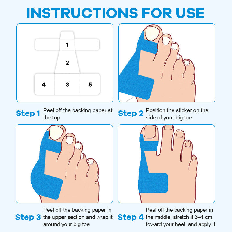Vorgeschnittenes Hallux-Valgus Tape für Alltagsschuhe