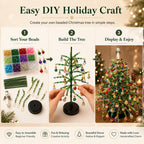 🎄✨Handmade Elegant Beaded Mini Christmas Tree | Collectible Premium Holiday Decor Kit